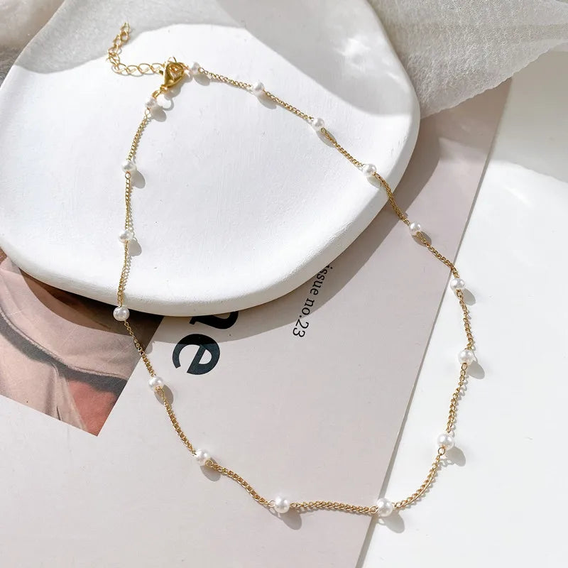 Pearl Cascade Choker