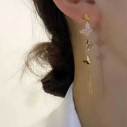 Golden Butterfly Earrings