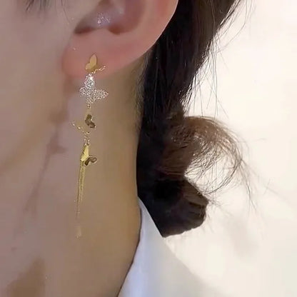 Golden Butterfly Earrings